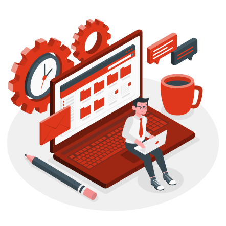 Illustration of person working